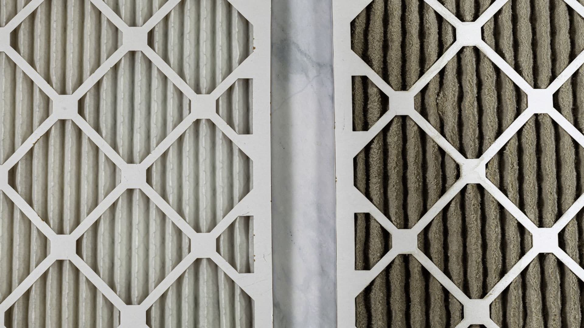 before and after picture of hvac filters