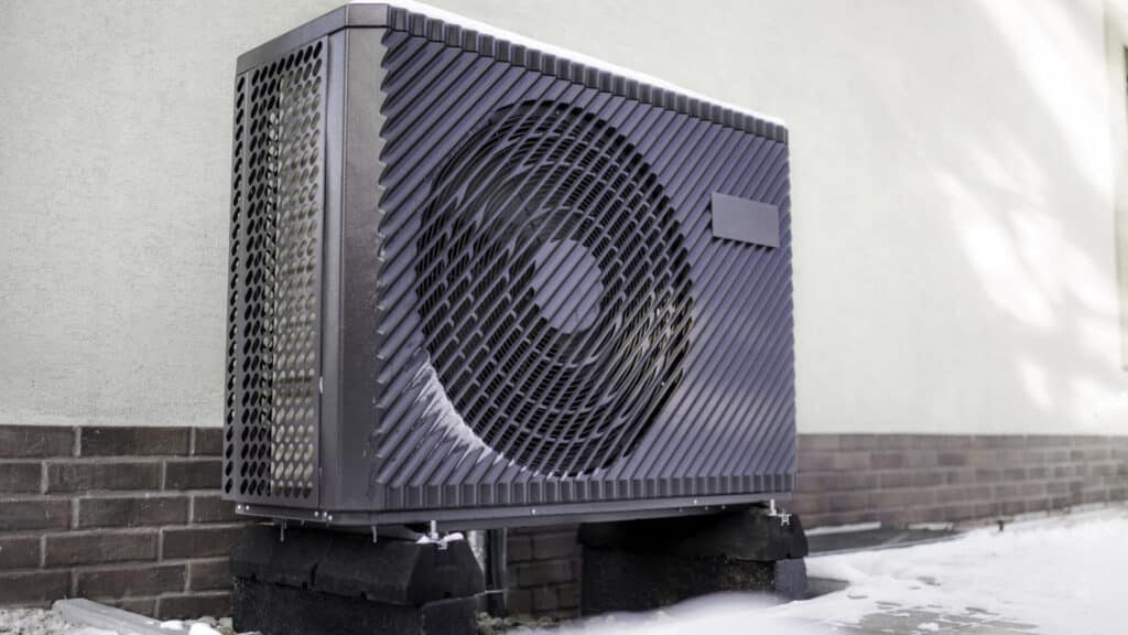 Air source heat pump system. This unit will withstand the harsh West Jordan, Utah winter conditions. 